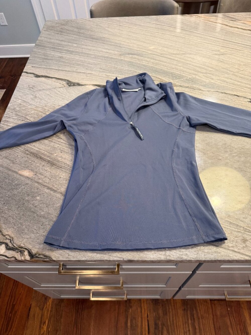 PS of Sweden Blue Quarter Zip Base Layer Riding / Equestrian Top Size S